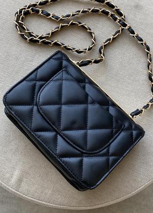 Сумочка в стилі chanel mini black6 фото