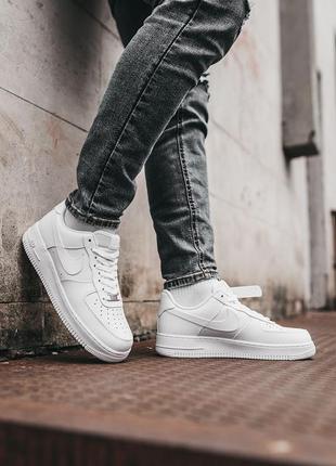 Кросівки nike air force 1 '07 white premium, кроссовки кожаные, унисекс❤