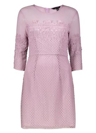 Неймовірної краси сукню з мереживом "кроше" ніжно-бузкового кольору2 фото