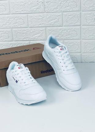 Кросівки чоловічі reebok classic літо сітка білі кросівки рібок класік