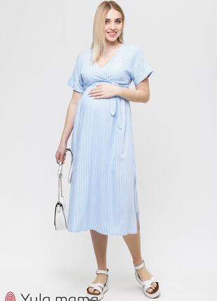 Літнє плаття в смужку для вагітних і годуючих gretta dr-21.162 нова колекція юла мама1 фото