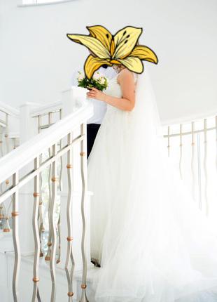 Весільна сукня кольору айворі6 фото