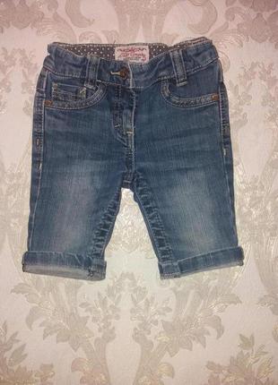 Стильные джинсовые капри бриджи на 2-3 годика