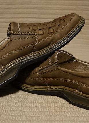 Легкие дышащие кожаные туфли табачного цвета ara. германия. 40 р.1 фото