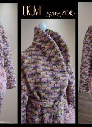 Розовое пальто из валяной шерсти ukume3 фото