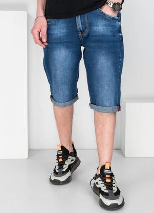 Чоловічі сині шорти джинсові бриджі