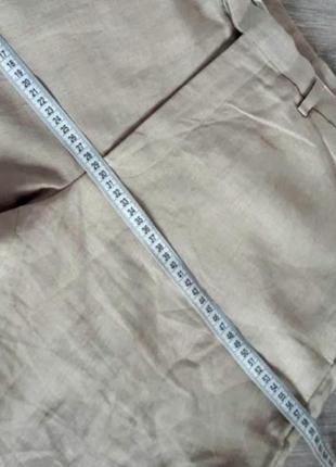 Брюки штаны новые повседневные,классические лён бежевые,34 р.4 фото