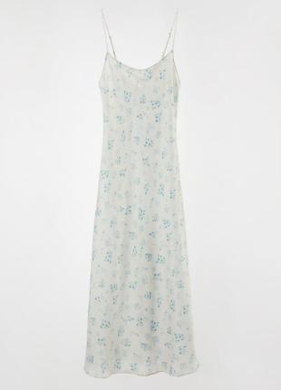 Сукня в білизняному стилі з принтом zara6 фото