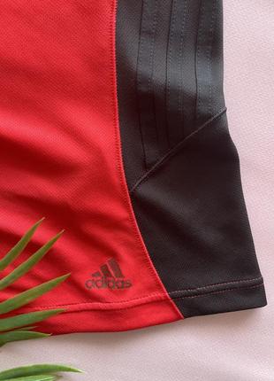 📕червоно-чорна спортивна футболка adidas оригінал/оригінальна червона спортивна футболка adidas📕9 фото
