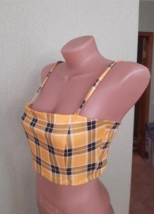 Кроптоп трикотажный топ  на брителях