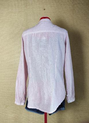 Полосата бавовняна блуза сорочка сорочка4 фото