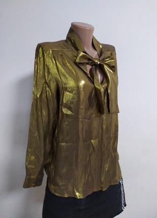 Gerard darel 42 золота блуза сорочка1 фото