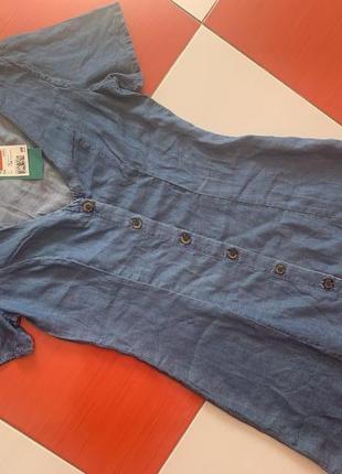Шикарное актуальное легкое  джинсовое платье h&m на пуговицах/из денима5 фото