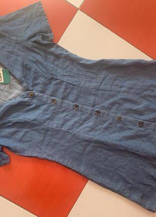 Шикарное актуальное легкое  джинсовое платье h&m на пуговицах/из денима6 фото