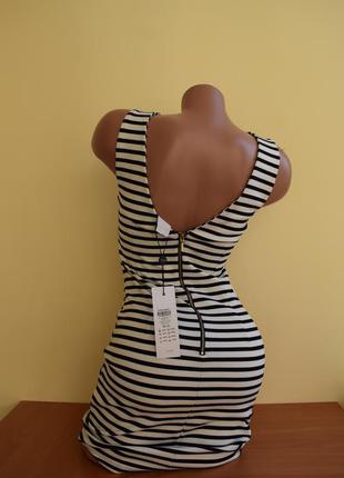 Платье в полоску с молнией на спине от vero moda размер uk62 фото
