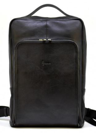 Кожаный рюкзак для ноутбука 15" дюймов ta-1240-4lx в черном цвете2 фото