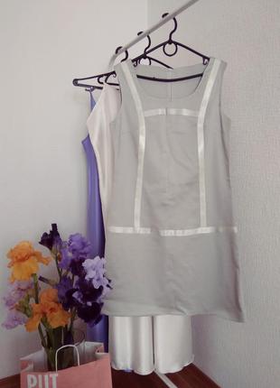 Базова сукня футляр сірого кольору р.38/10