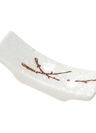 Подставка под палочки для суши фарфоровая "белая сакура"