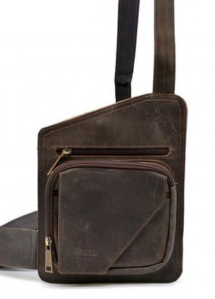Шкіряний рюкзак слінг на одне плече, кобура tarwa rcv-232-3md2 фото