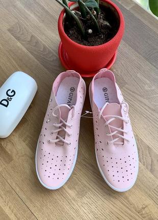 Кроссовки летние женские мокасины тапочки кеды кожзам