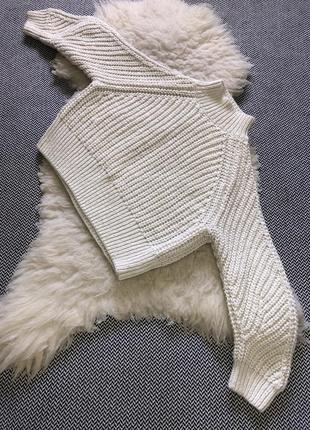 Шерстяной свитер крупной вязки шерсть вязаный объёмный оверсайз3 фото