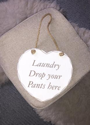 Табличка на дверь в прачечную постирочную картина настенная для дерево деревянная декоративная декор