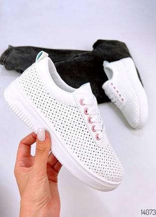 Лёгкие кеды мокасины сквозная перфорация5 фото