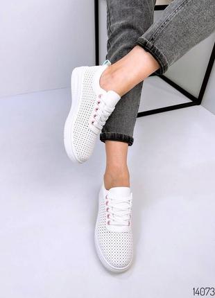 Лёгкие кеды мокасины сквозная перфорация8 фото