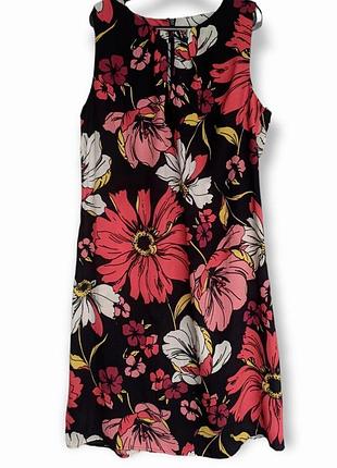 Красивое платье в цветы из натуральной ткани f&f