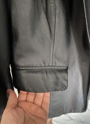 Шикарный кожаный пиджак6 фото