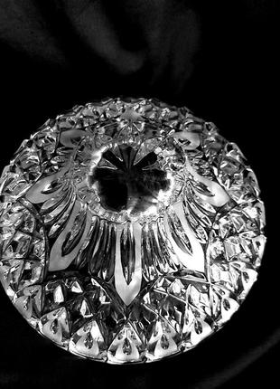Ваза кришталева салатниця кришталь вінтажна чехословаччина4 фото