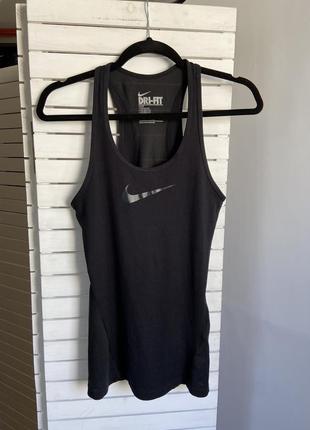 Майка nike dry fit з сіточкою топ чорна