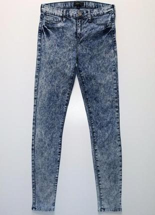 Серые котоновые стречевые штаны брюки джинсы скинни 42-44 размер