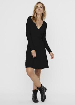 Черное базовое натуральное платье чорна базова натуральна сукня з довгим рукавом віскоза вискоза7 фото