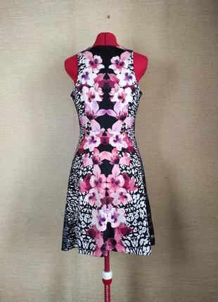 Трикотажна сукня сукня квітковий і зебра принт5 фото