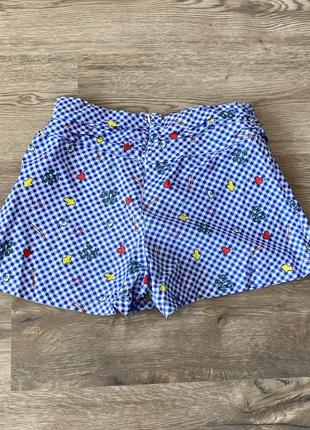 Красивые летние шорты в клетку с принтом zara2 фото
