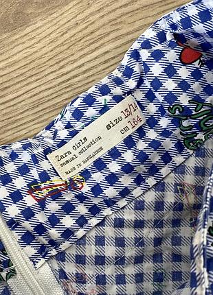Красивые летние шорты в клетку с принтом zara3 фото