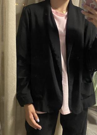 Черный пиджак (стильный и