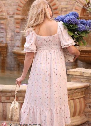 Стильне літнє плаття з штапелю для вагітних і годуючих mary dr-22.061 принт