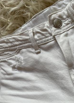 Білі джинси zara denim з дірками3 фото