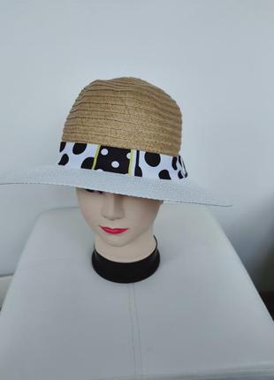 Соломенная шляпа от солнца,  шляпка плетеная primark one size1 фото