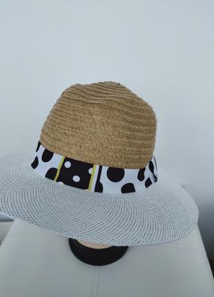 Соломенная шляпа от солнца,  шляпка плетеная primark one size3 фото
