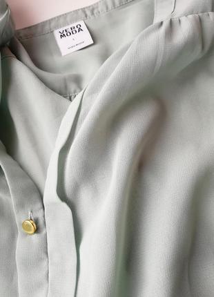🌿пастельно-мятная блуза трапеция🍀 топ 💚4 фото
