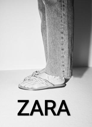 Zara босоніжки, в'єтнамки шльопанці босоніжки сандалі шкіра 37 38 розміри2 фото