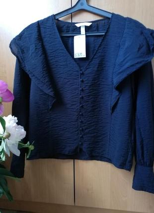 Нарядна блузка. топ. стильна блуза. трендова блузка. чорна блузка.вінтаж. вінтаж. блуза на гудзиках. блузка на гудзиках