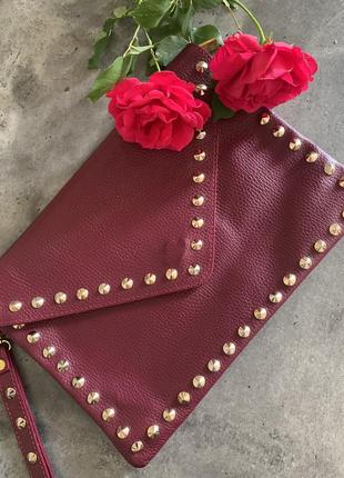 Шкіряна сумочка клатч , велика косметичка