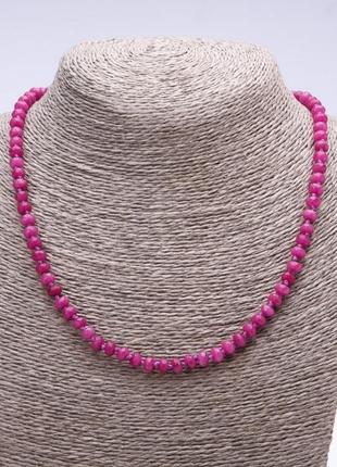 Бусы из натурального камня турмалин