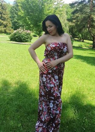 Сарафан сукня максі в пол квітковий принт2 фото