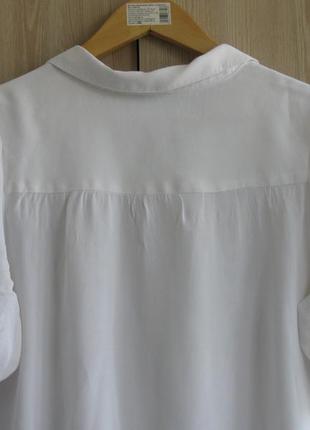 Белая блуза из шелковой вискозы англия5 фото
