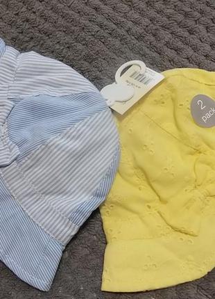 Набір панамок (100% бавовна) на дівчинку 3 місяців, фірми george